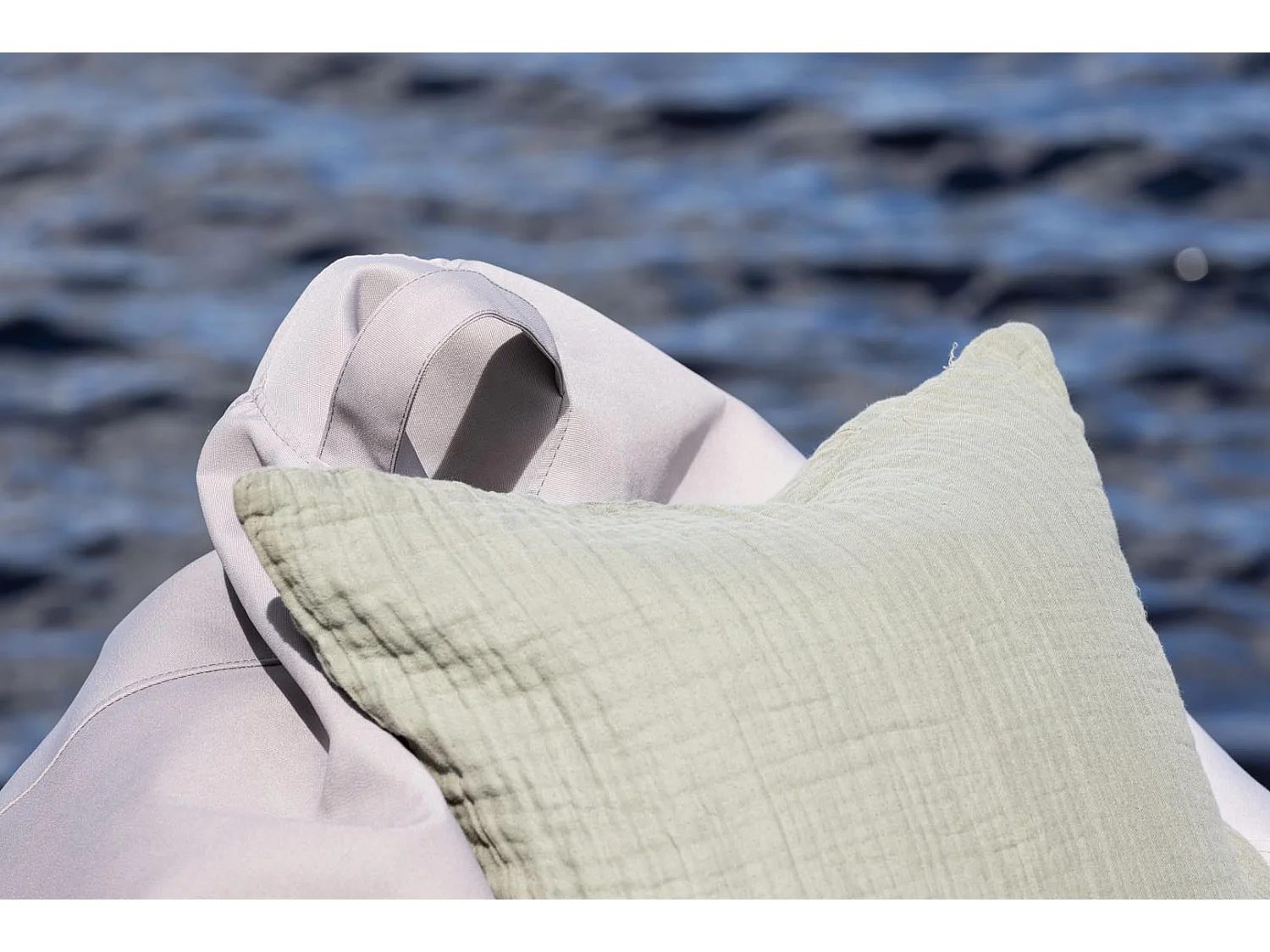 Pouf de Jardin "Bago" 110cm Beige