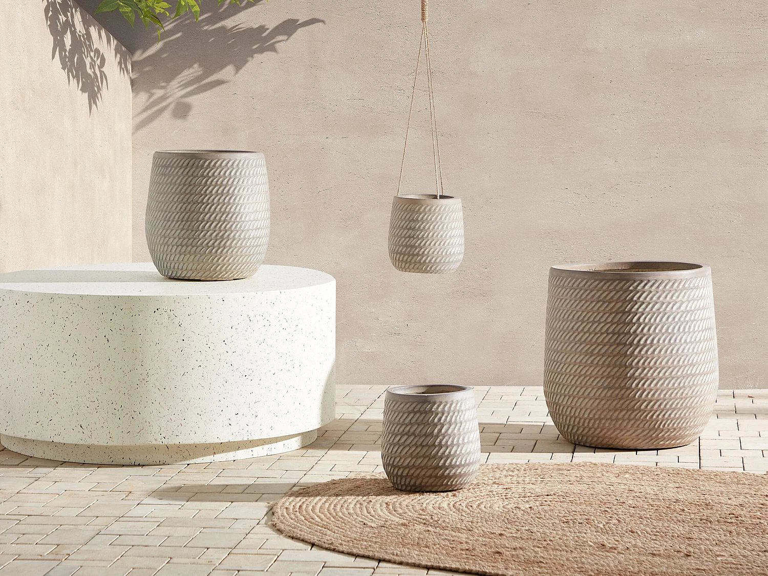 Vaso LIVADIA Pedra 19 cm Taupe