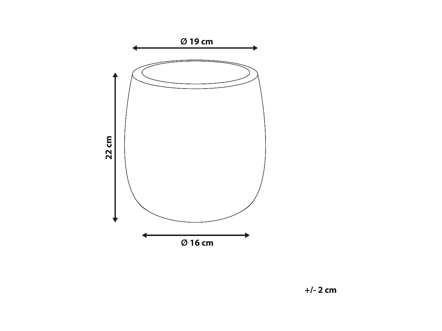 Bloempot LIVADIA Steen 19 cm Taupe