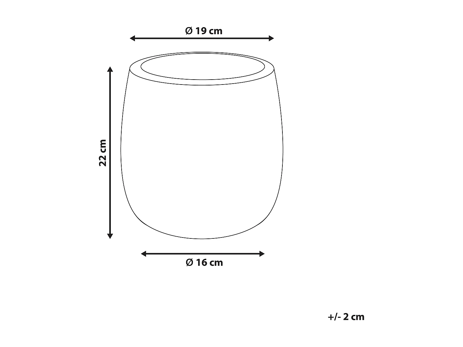 Vaso per piante LIVADIA Pietra 19 cm Tortora