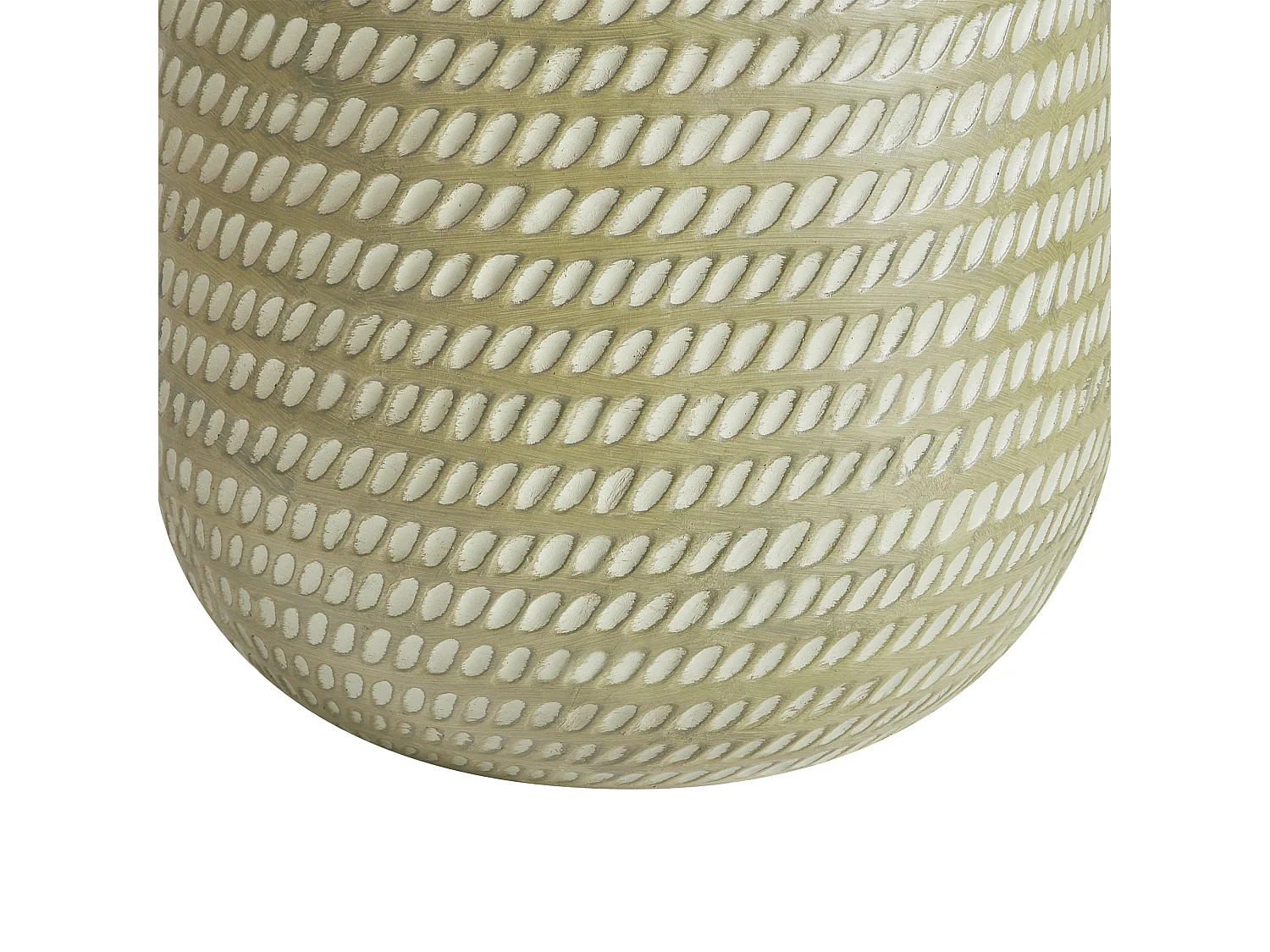 Cache-pot LIVADIA Pierre 27 cm Vert olive