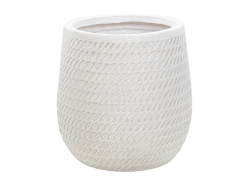 Bloempot LIVADIA Steen 27 cm Gebroken wit