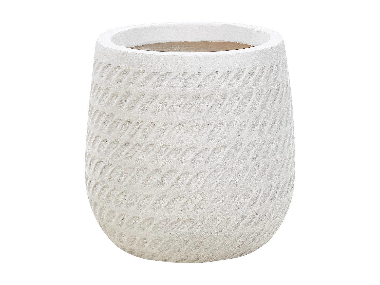 Cache-pot LIVADIA Pierre 19 cm Blanc cassé