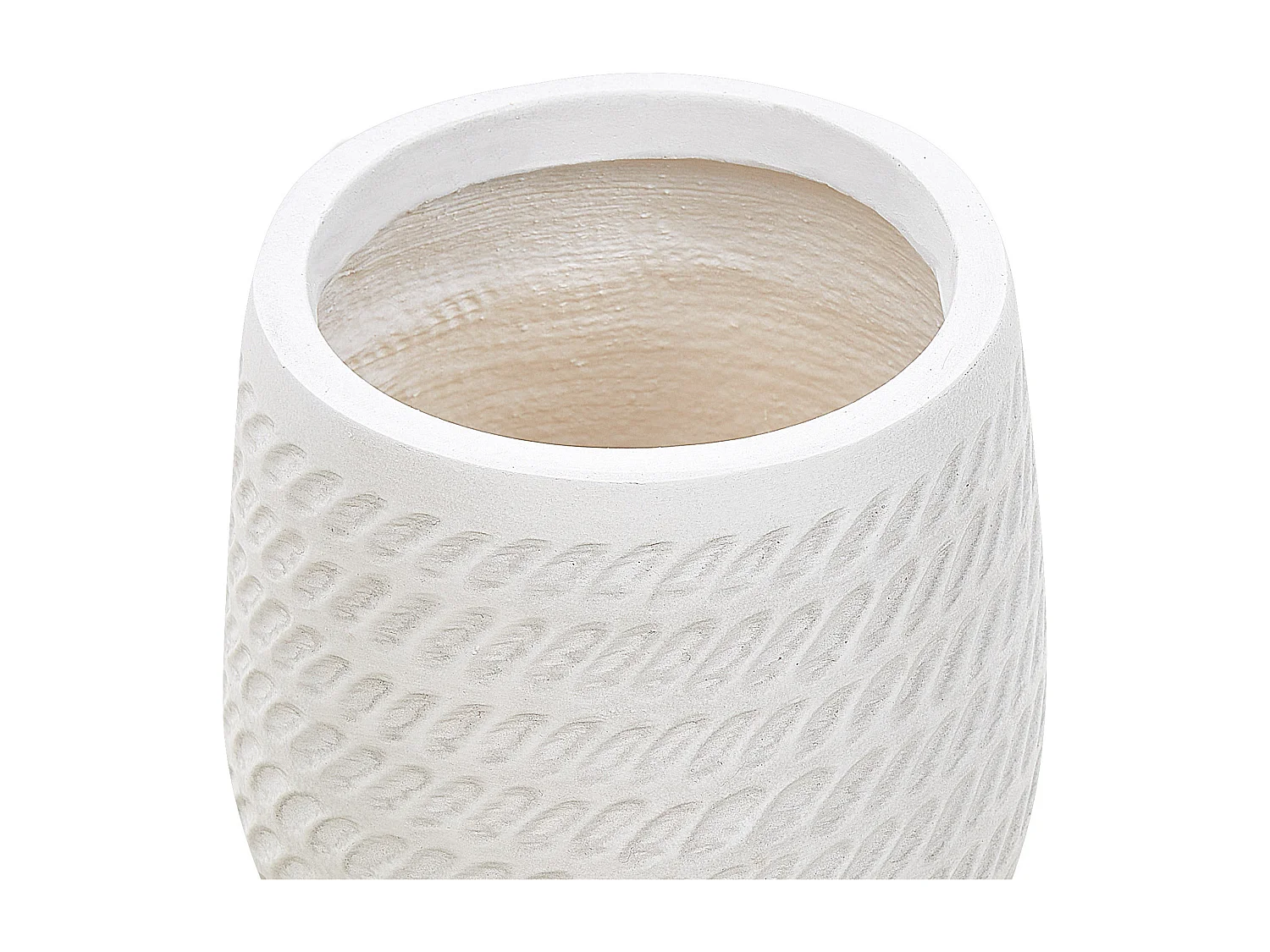 Cache-pot LIVADIA Pierre 19 cm Blanc cassé