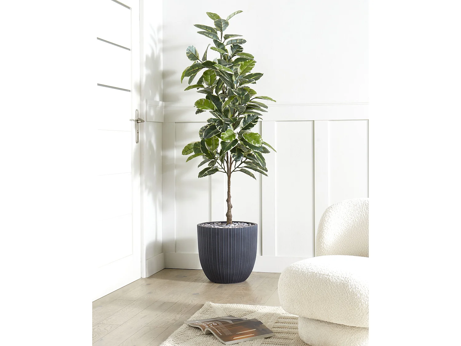 Blumenkübel FRAXINUS Keramik 42 cm Graphitgrau