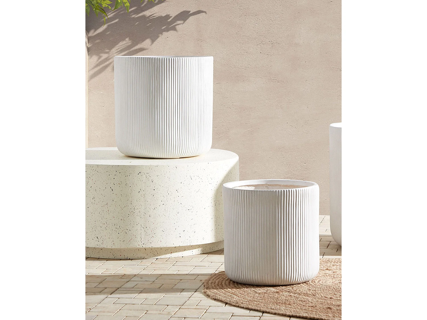 Cache-pot OREOI 45 cm Blanc cassé