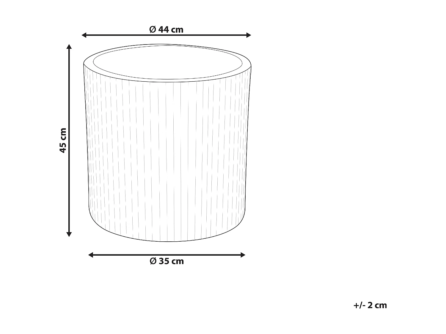 Plant Pot OREOI 45 cm Off-White