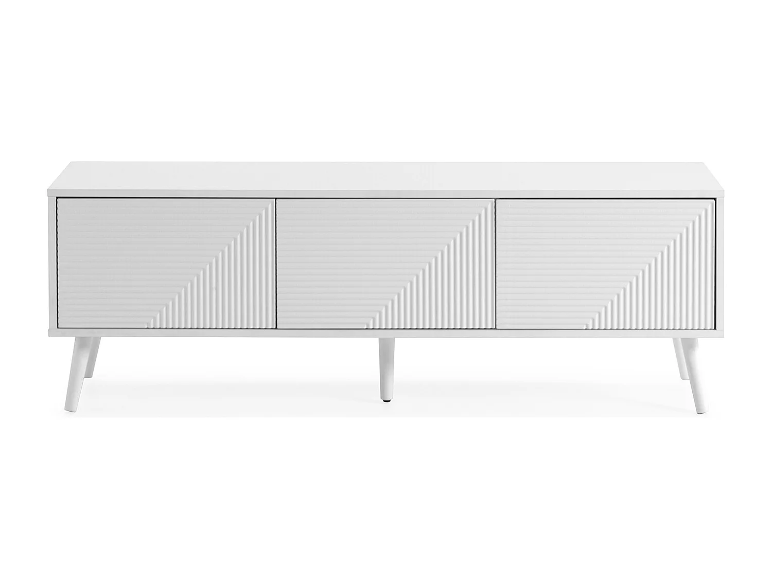 Meuble Tv Telmo 3 portes couleur Blanc 130 cm