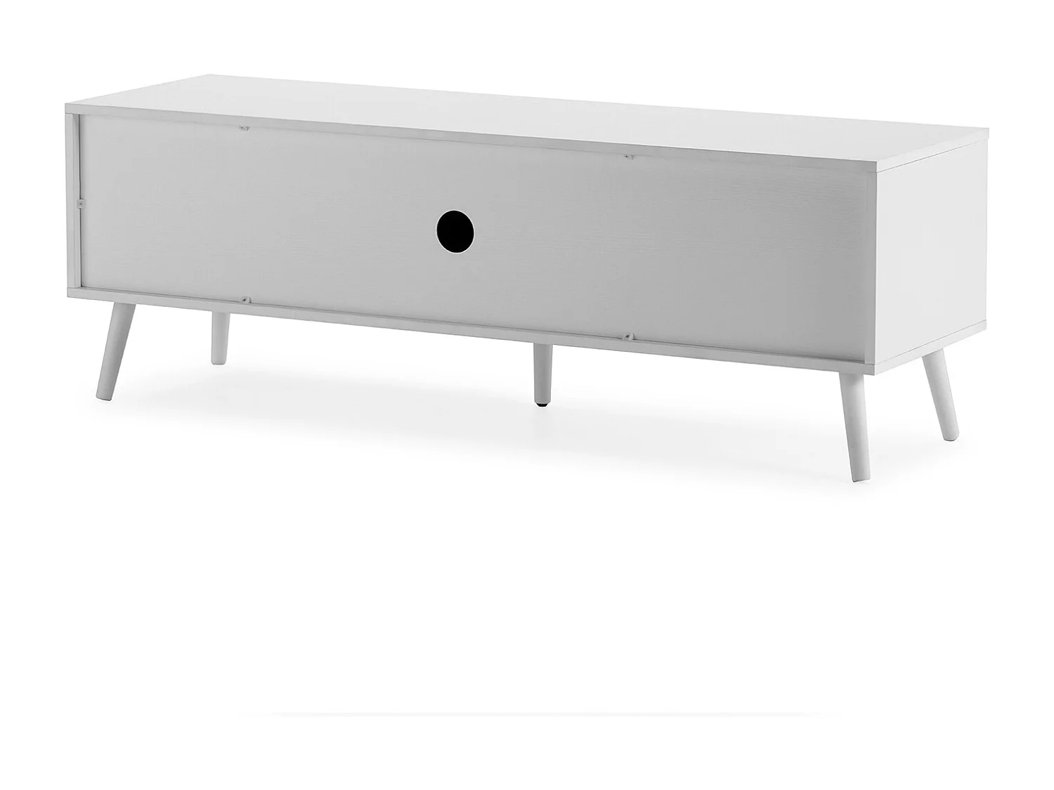 Meuble Tv Telmo 3 portes couleur Blanc 130 cm