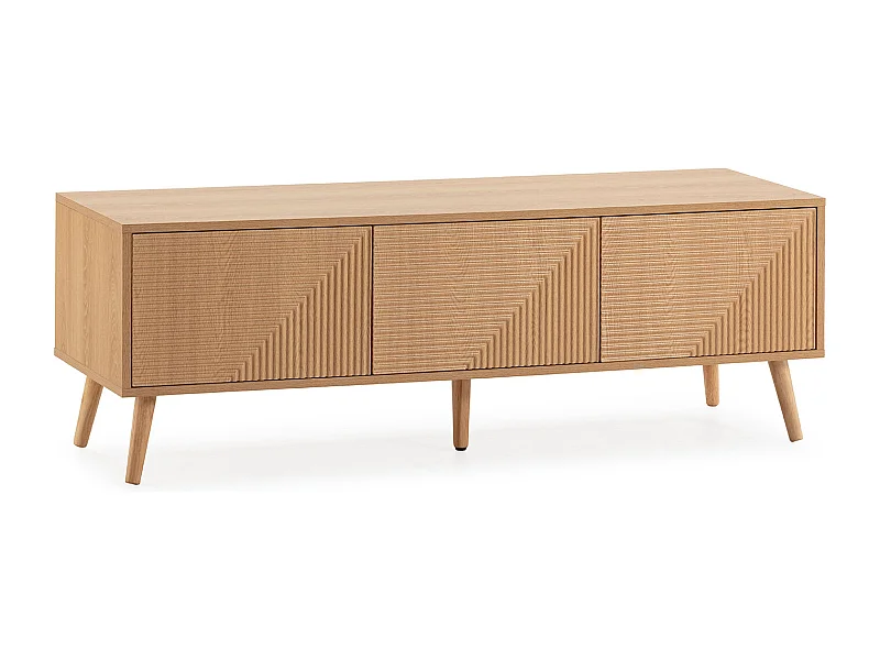 Mueble Tv Telmo 3 puertas color Roble 130 cm