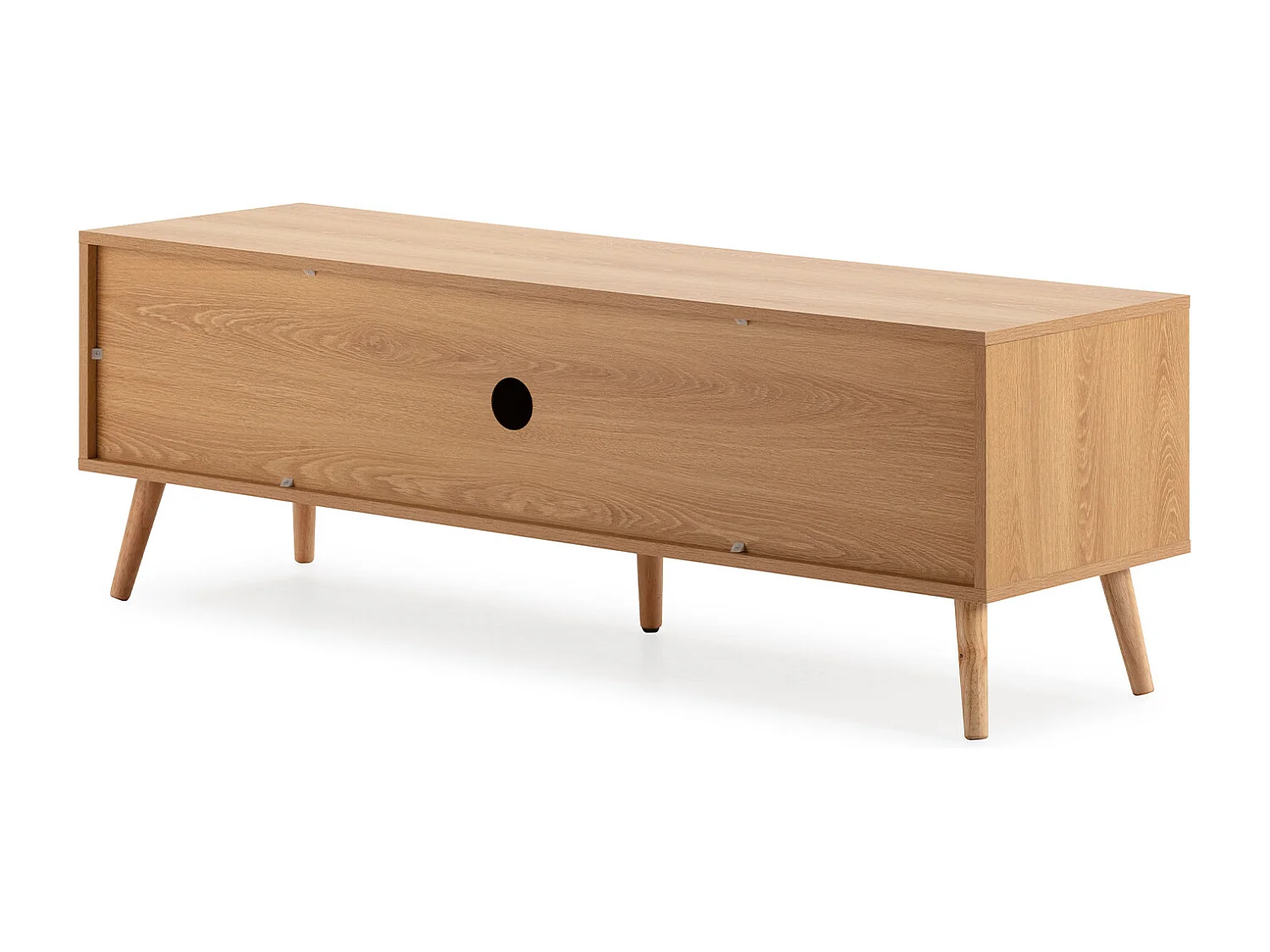 Meuble Tv Telmo 3 portes couleur Chêne 130 cm