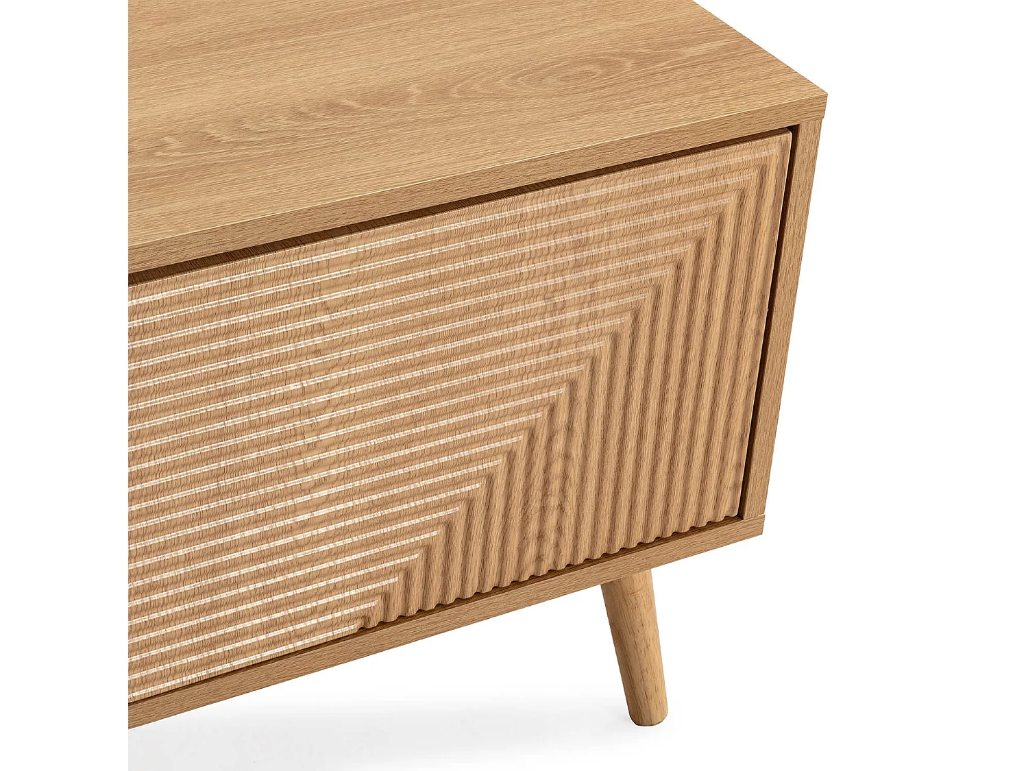 Meuble Tv Telmo 3 portes couleur Chêne 130 cm