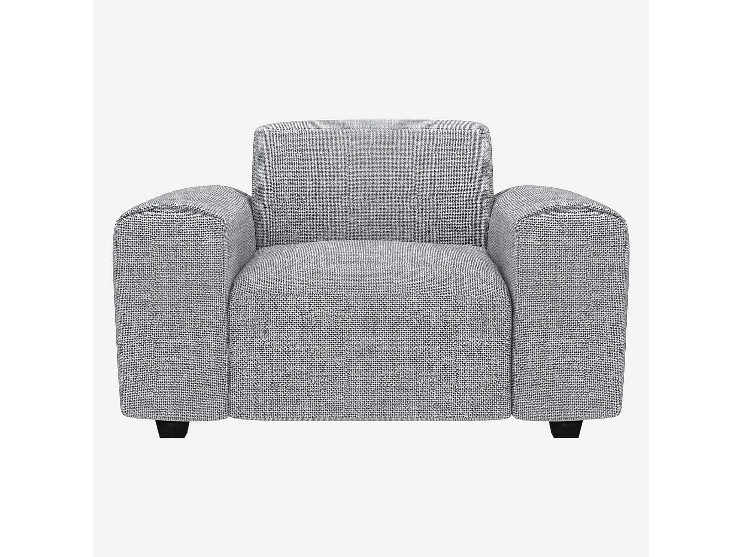 Habitat - Fauteuil en tissu Melina - Gris asphalte - Posada