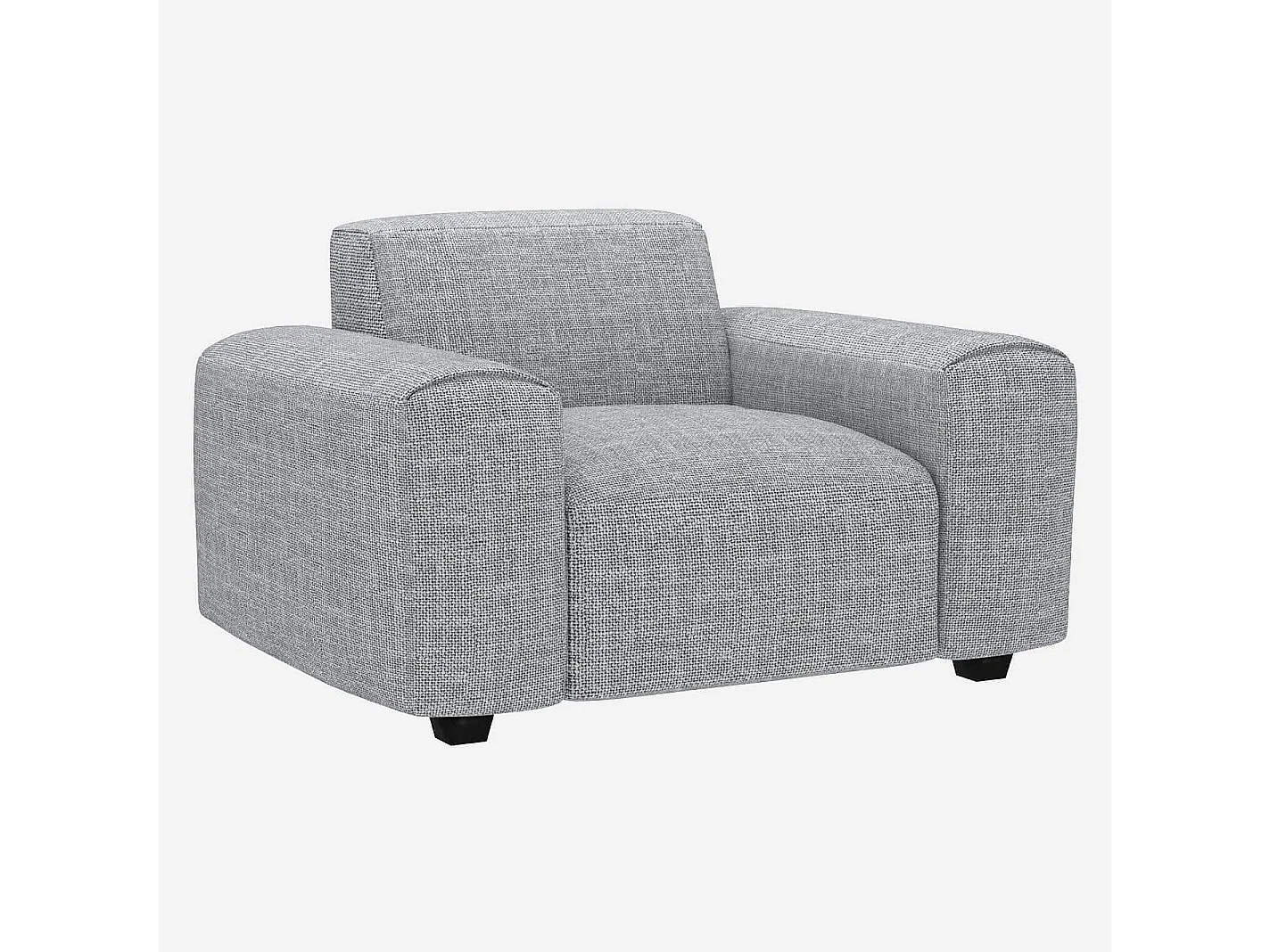 Habitat - Fauteuil en tissu Melina - Gris asphalte - Posada