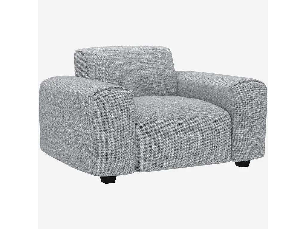Habitat - Fauteuil en tissu Melina - Gris asphalte - Posada