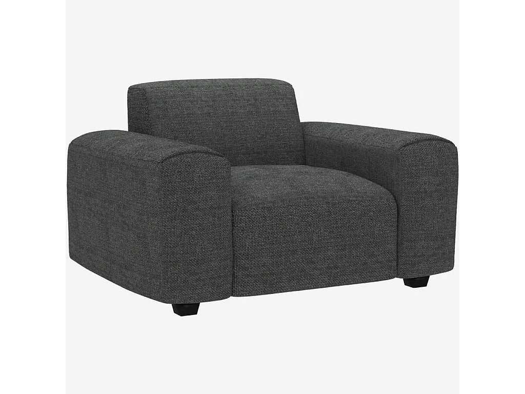 Habitat - Fauteuil en tissu Melina - Gris ardoise  - Posada