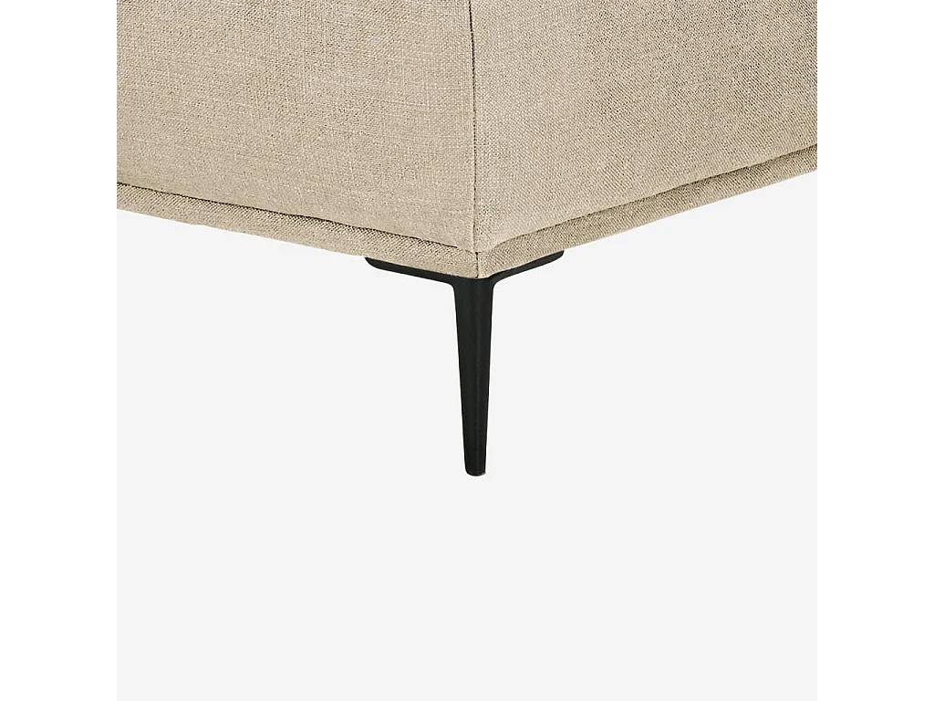 Habitat - Canapé d'angle droit en coton et lin garni de plumes - Beige - Ottone II