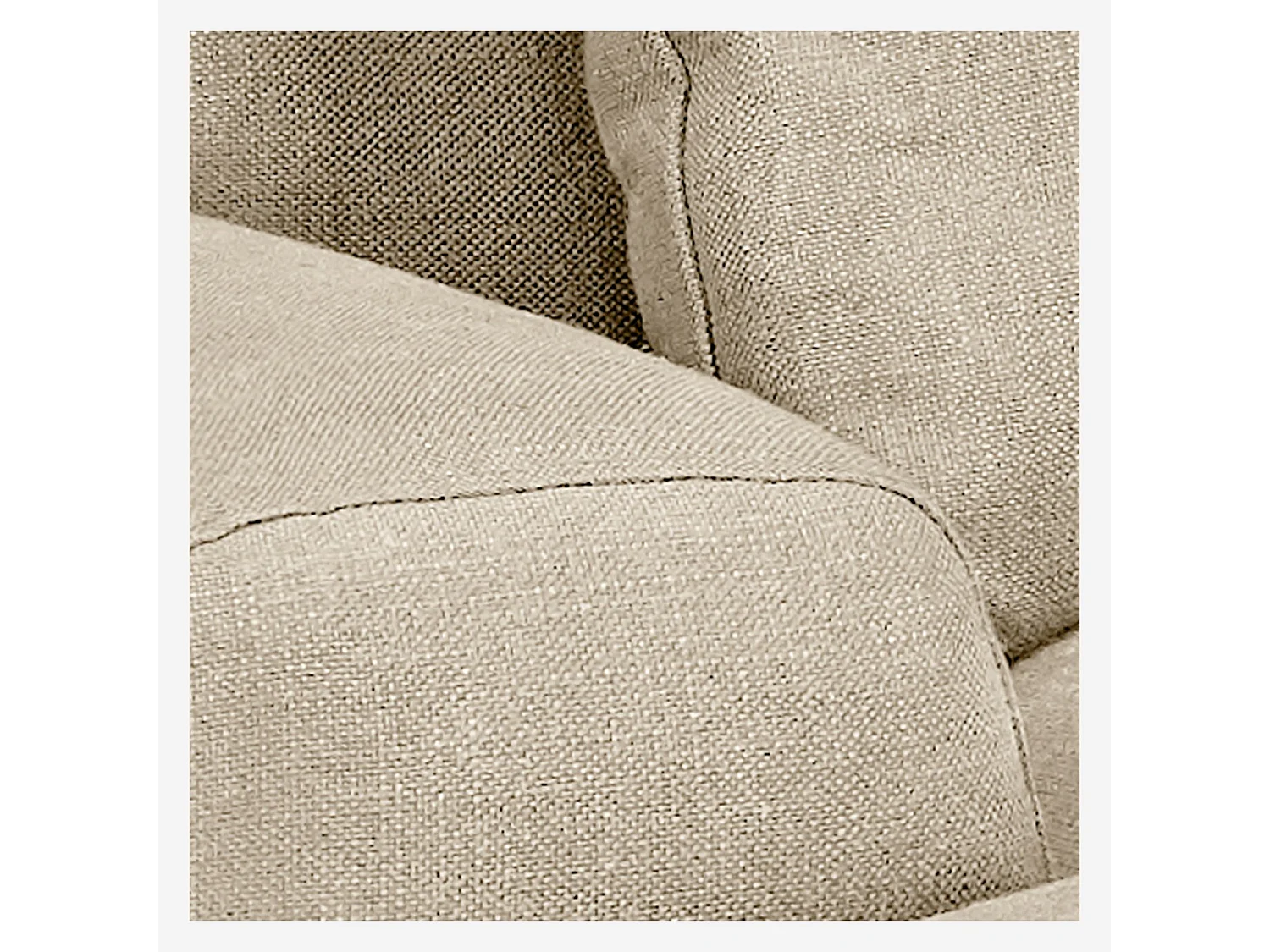 Habitat - Canapé d'angle droit en coton et lin garni de plumes - Beige - Ottone II