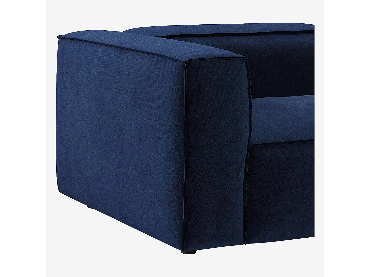 Habitat - Canapé 3 places en velours - Bleu marine - Kuti