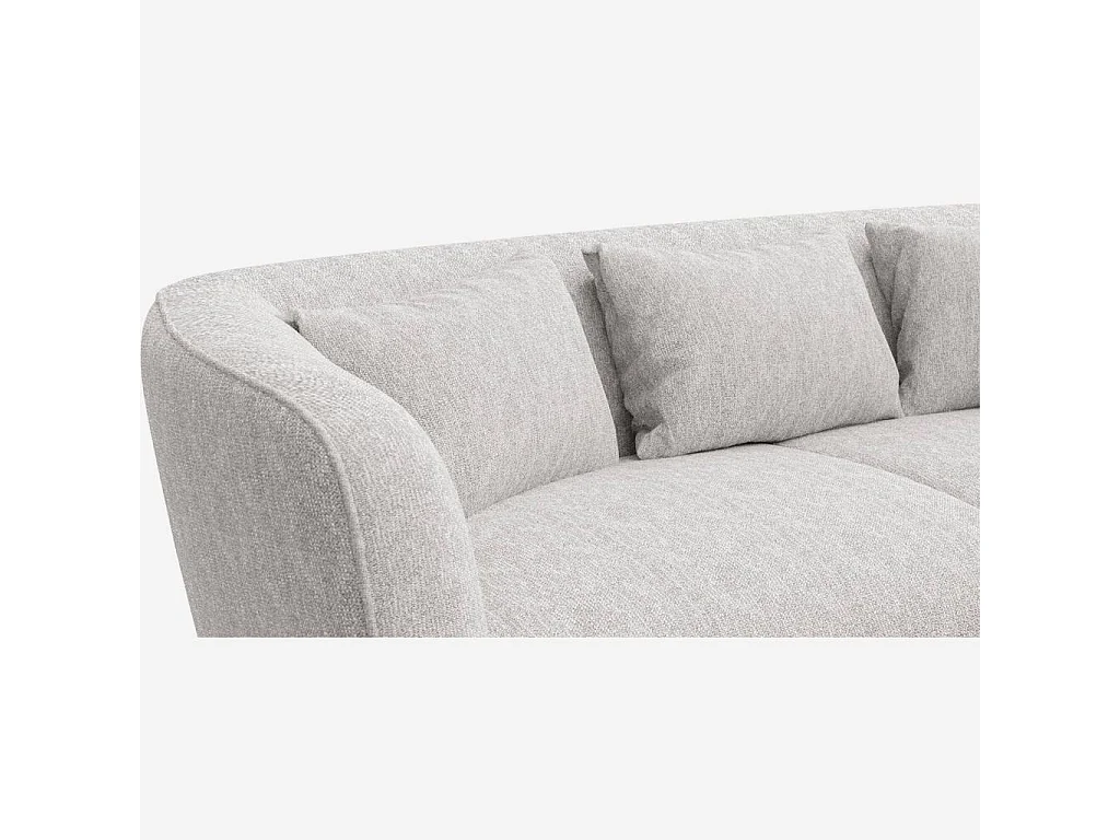Habitat - Canapé 3 places en tissu - Gris clair - Neema