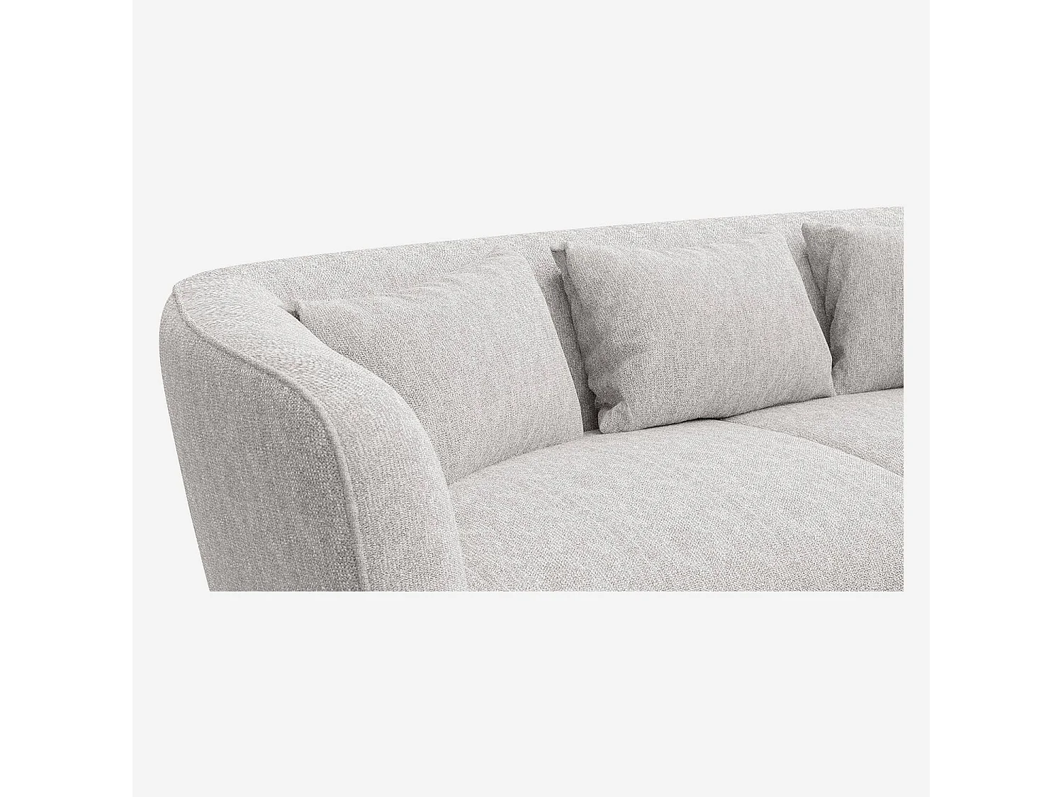 Habitat - Canapé 3 places en tissu - Gris clair - Neema