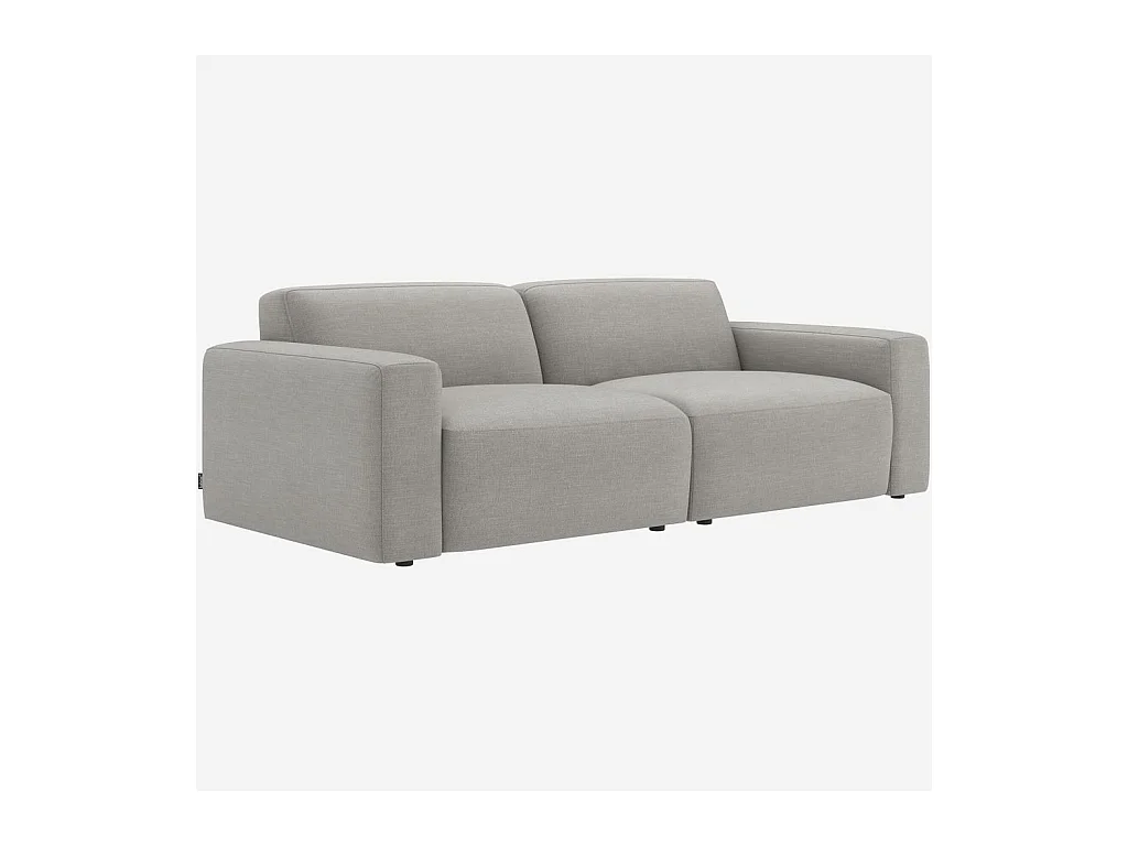 Habitat - Canapé 4 places modulable en tissu - Gris perle - Cremi