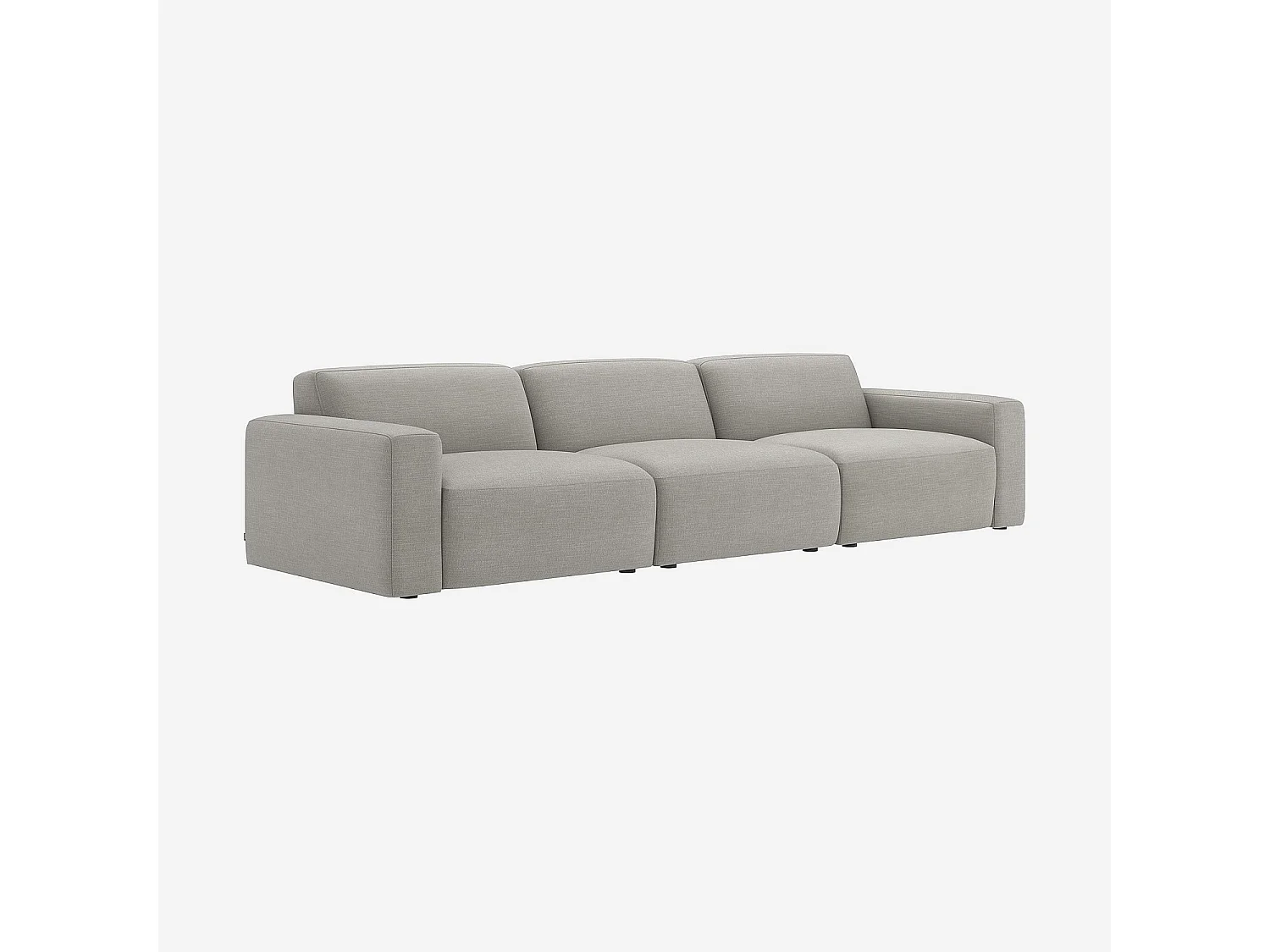 Habitat - Canapé 4 places modulable en tissu - Gris perle CREMI