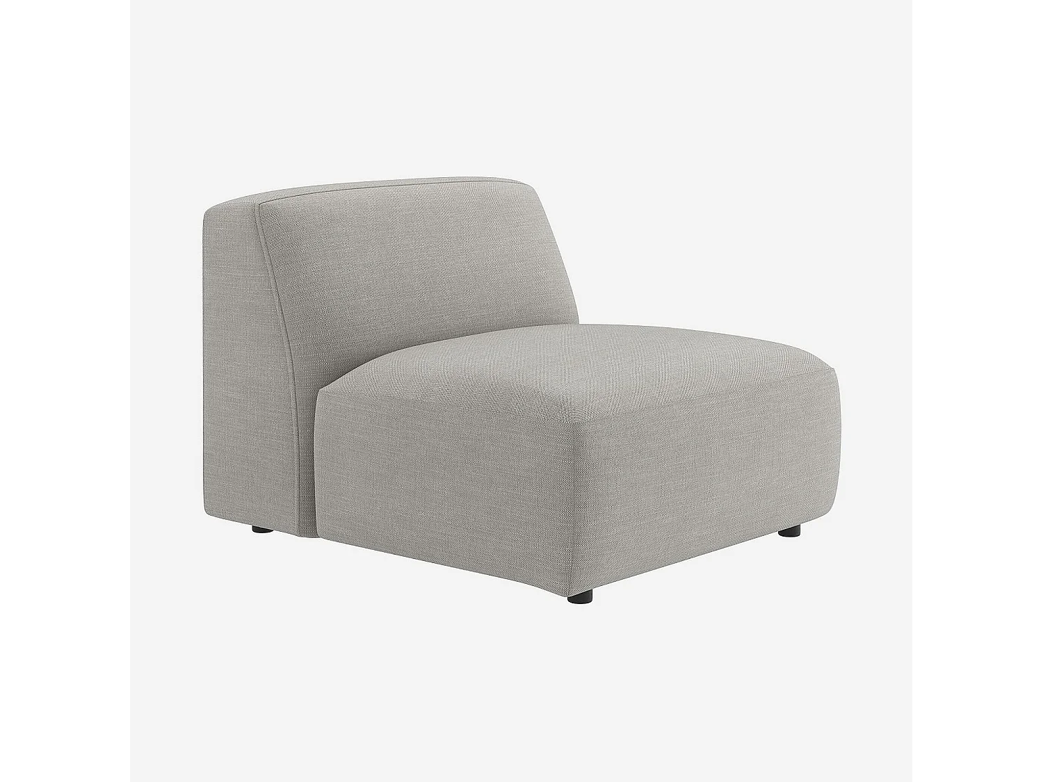 Habitat - Canapé 4 places modulable en tissu - Gris perle CREMI