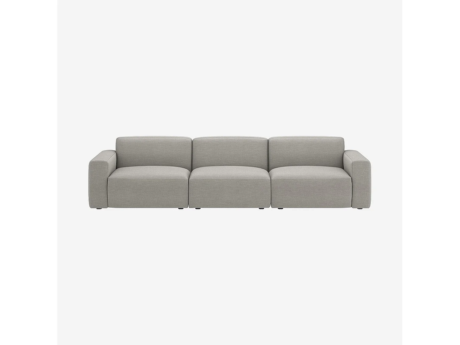 Habitat - Canapé 4 places modulable en tissu - Gris perle CREMI