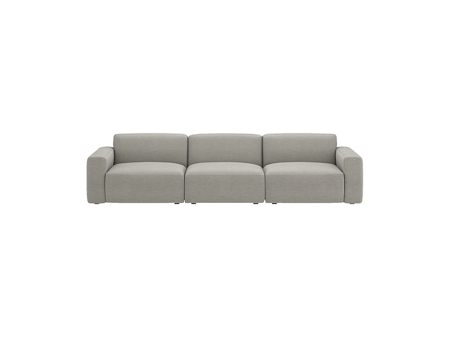 Habitat - Canapé 4 places modulable en tissu - Gris perle - Cremi