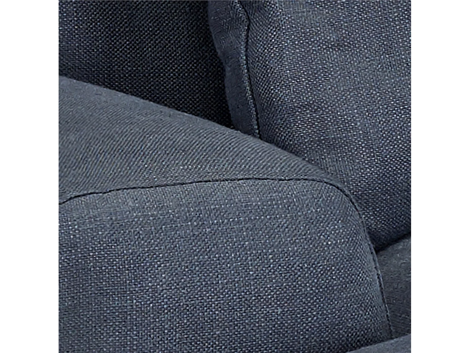 Habitat - Canapé 3 places en coton et lin garni de plumes - Bleu - Ottone II