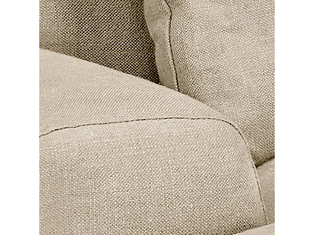 Habitat - Canapé d'angle gauche en coton et lin garni de plumes - Beige - Ottone II