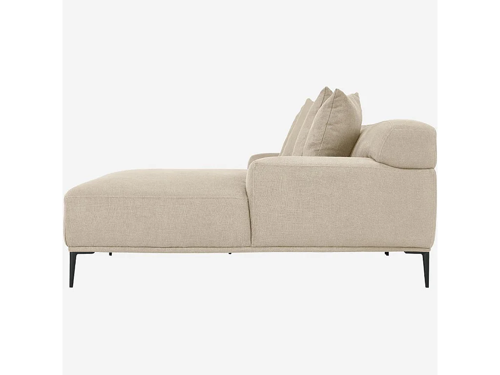 Habitat - Canapé d'angle gauche en coton et lin garni de plumes - Beige - Ottone II