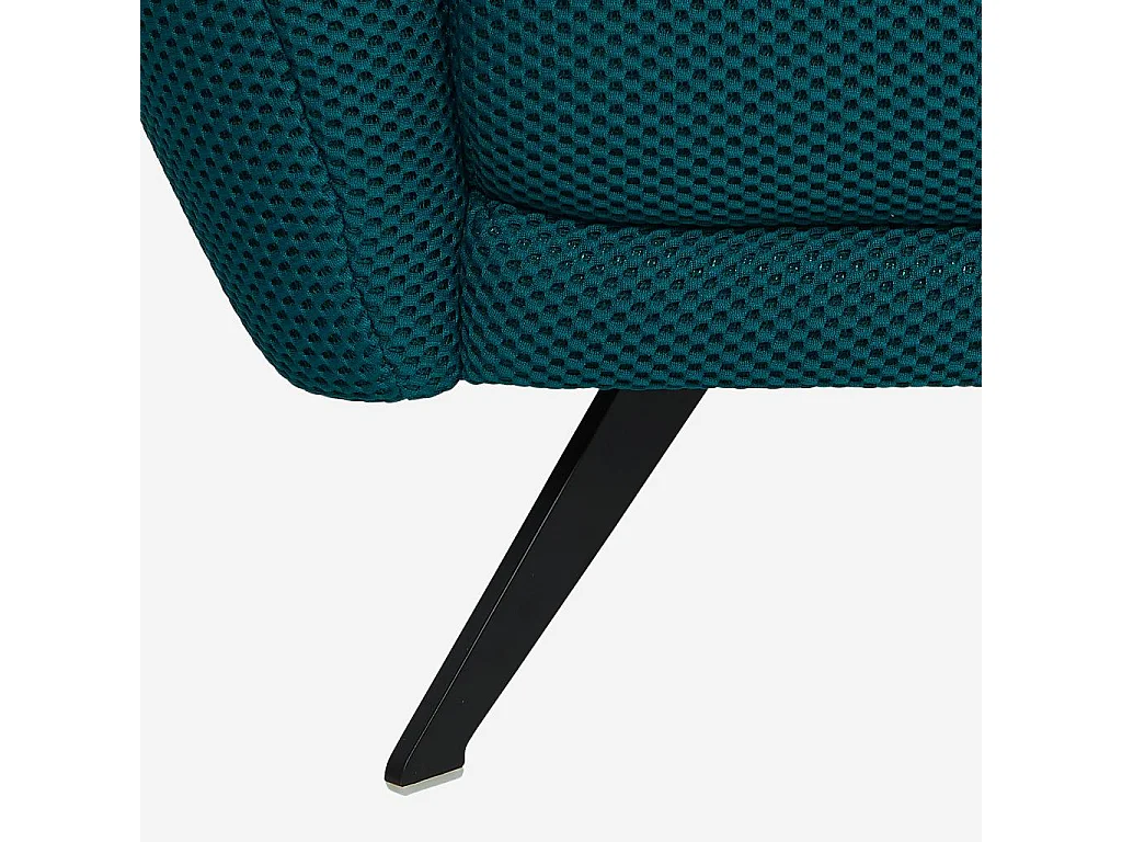 Habitat - Canapé 3 places en tissu 3D avec dossier avance-recule - Bleu canard - Design by Roberto Bendini - Chety