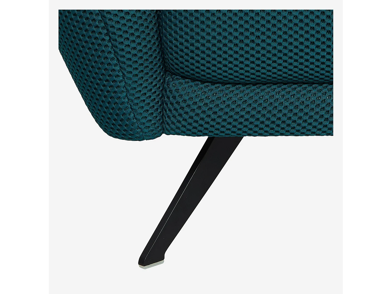 Canapé 3 places en tissu 3D avec dossier avance-recule - Bleu canard - Design by Roberto Bendini