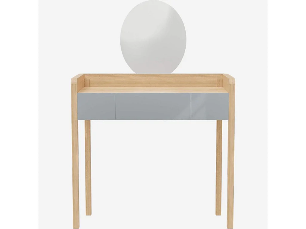 Habitat - Coiffeuse en chêne et bois laqué - Naturel et gris - Design by Chloé Le Cam - Roxanne