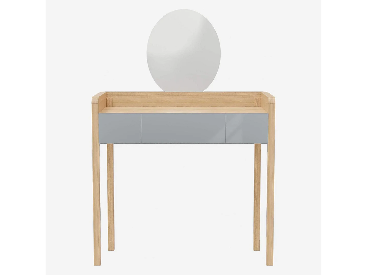 Habitat - Coiffeuse en chêne et bois laqué - Naturel et gris - Design by Chloé Le Cam - Roxanne