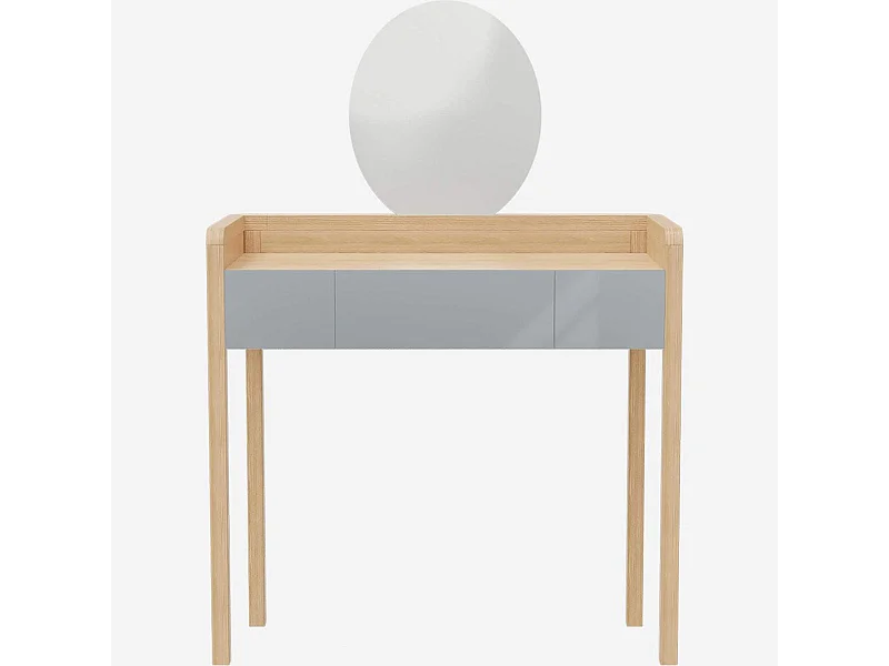 Habitat - Coiffeuse en chêne et bois laqué - Naturel et gris - Design by Chloé Le Cam - Roxanne