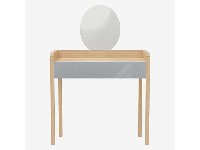 Habitat - Coiffeuse en chêne et bois laqué - Naturel et gris - Design by Chloé Le Cam - Roxanne