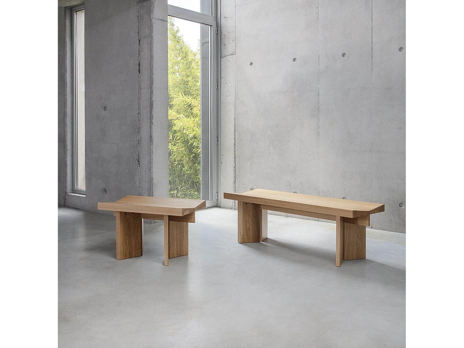 Habitat - Banc en chêne - 70 cm - Archie