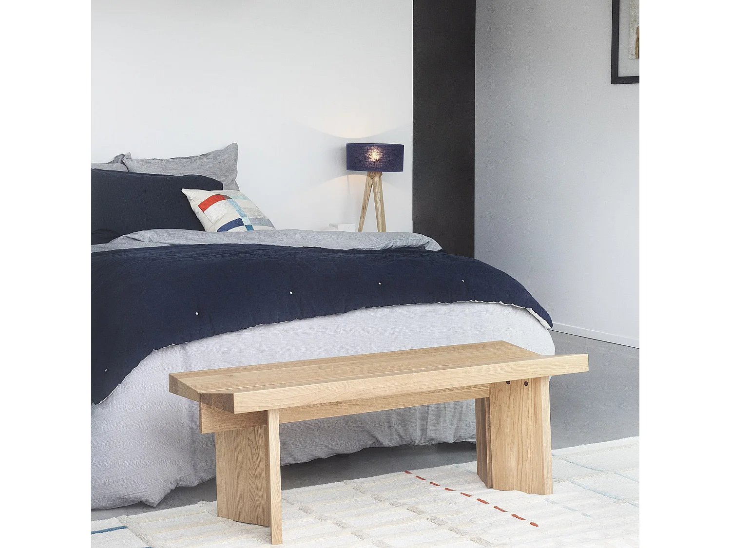 Habitat - Banc en chêne - 130 cm - Archie