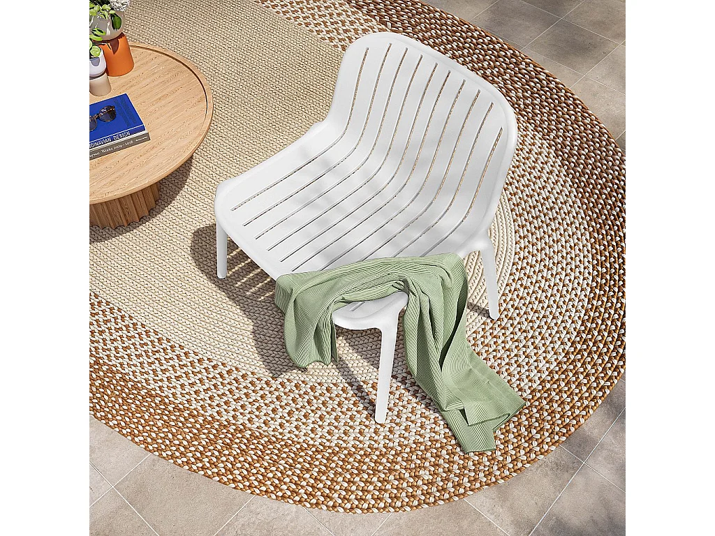 Habitat - Fauteuil de jardin en polypropylène - Blanc opalin - Arzon