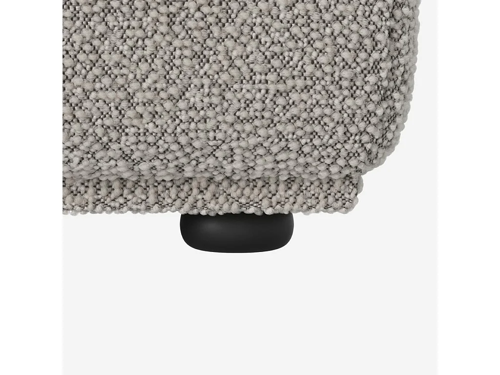 Habitat - Repose-pieds en tissu bouclette - Gris perle - Rudolf