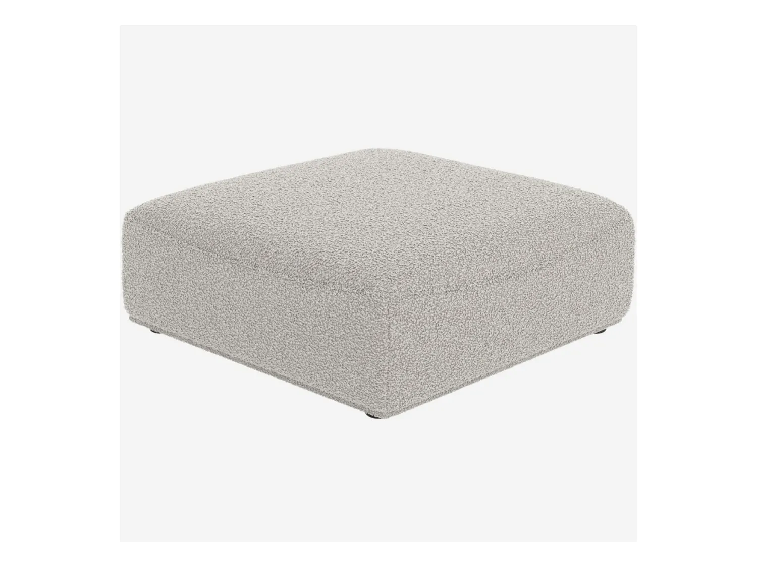Habitat - Repose-pieds en tissu bouclette - Gris perle - Rudolf