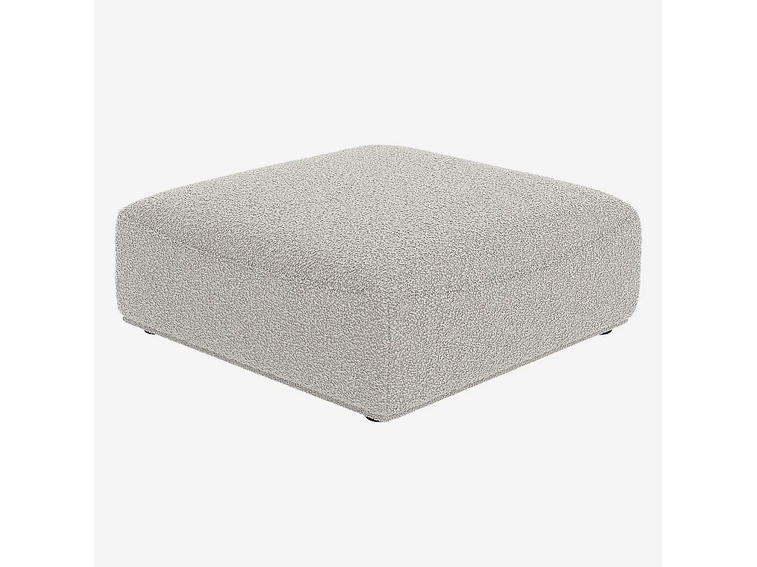Habitat - Repose-pieds en tissu bouclette - Gris perle - Rudolf