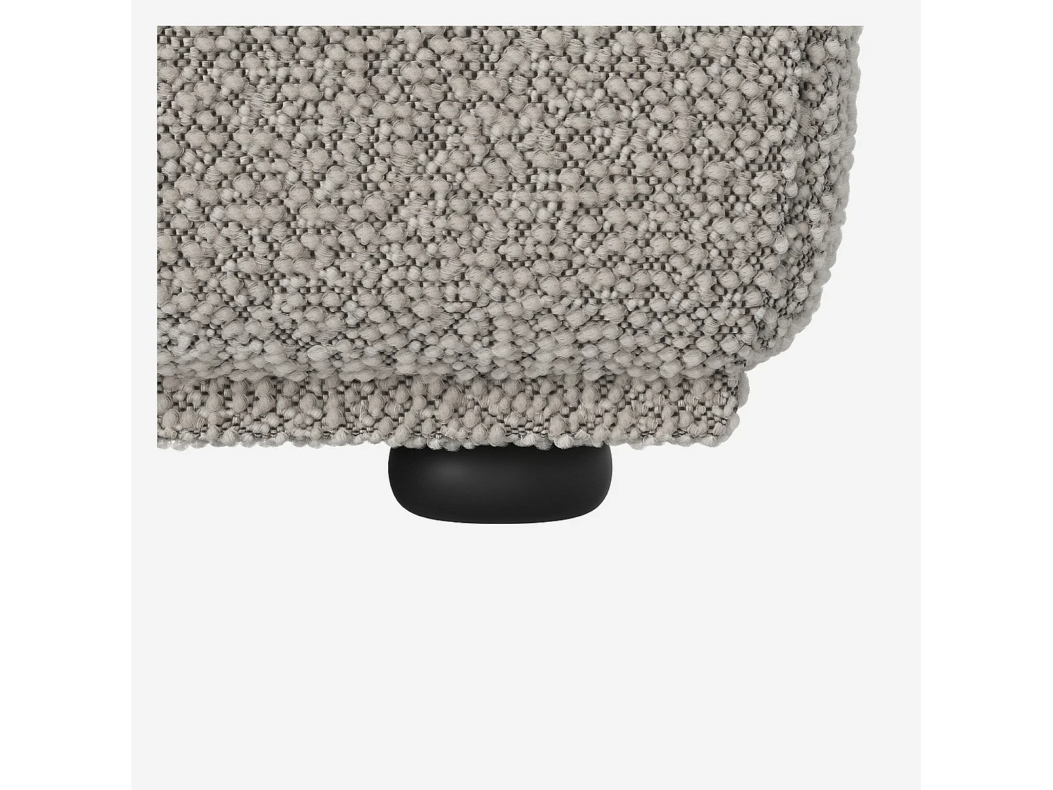 Habitat - Repose-pieds en tissu bouclette - Gris perle - Rudolf