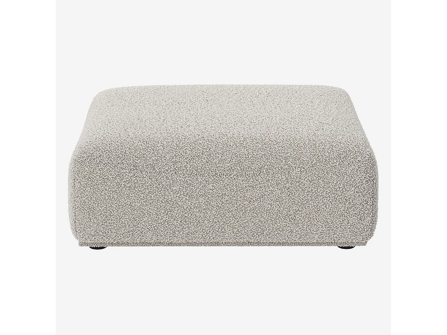 Habitat - Repose-pieds en tissu bouclette - Gris perle - Rudolf