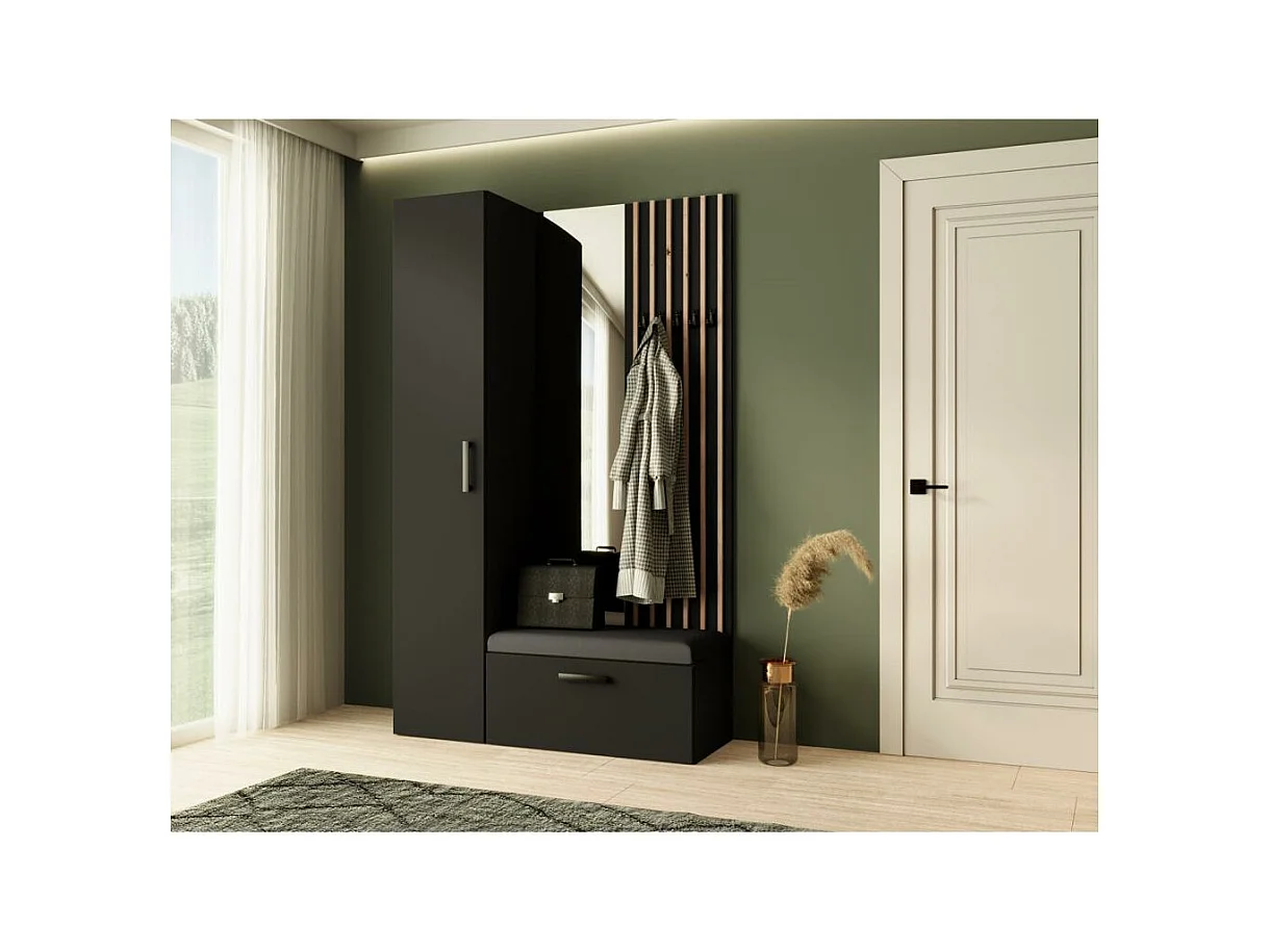 GARDEROBE Margaret II 121/203/43 avec lamelles et armoire haute