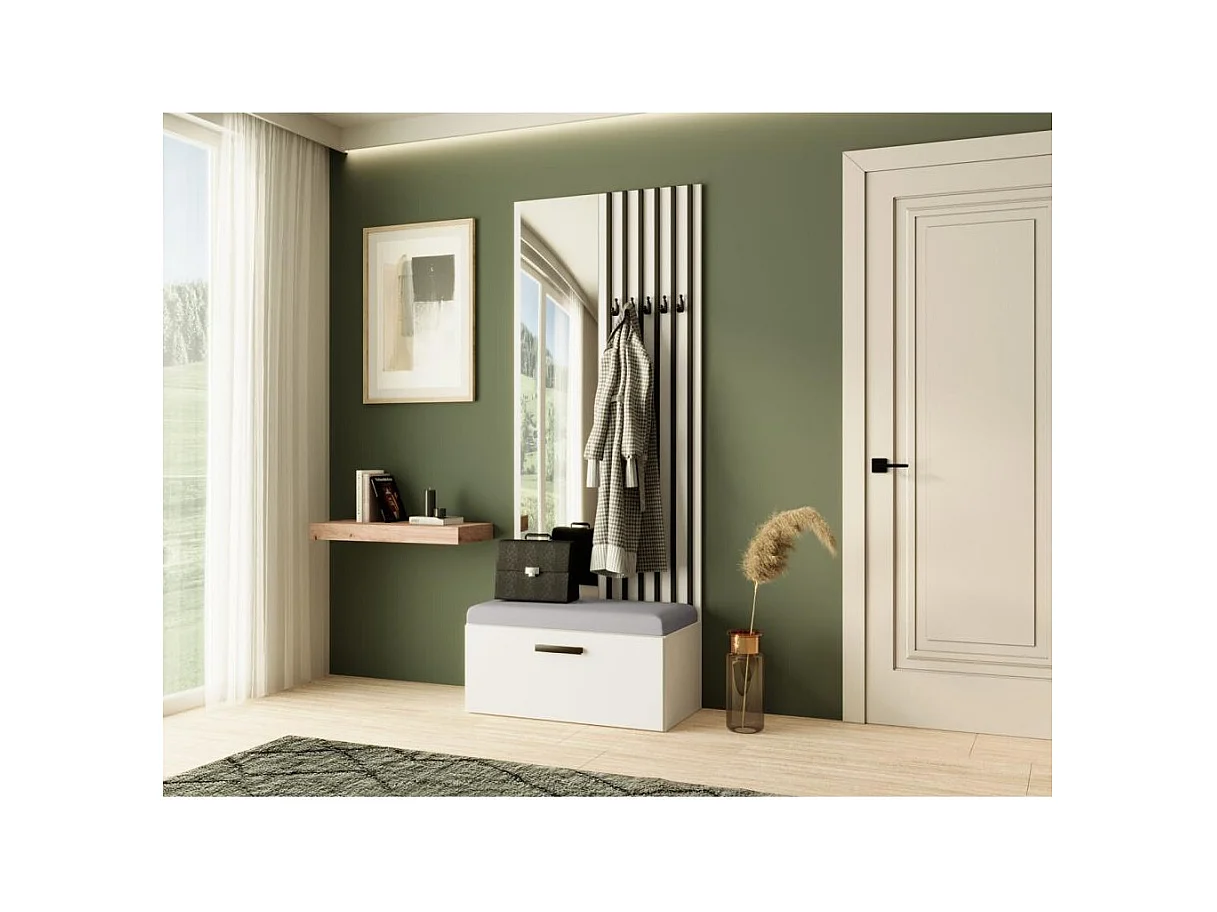 GARDEROBE Margaret II 81/203/43 mit Lamellen und Spiegel