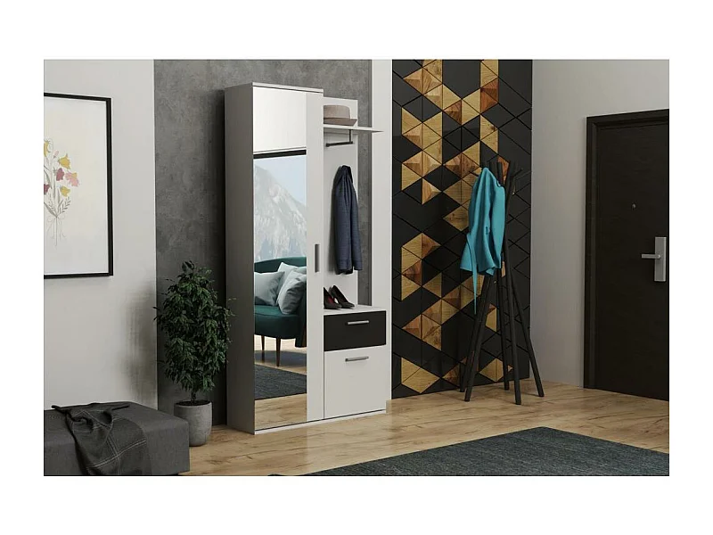 GARDEROBE Justin 97/196/30 wit+zwart